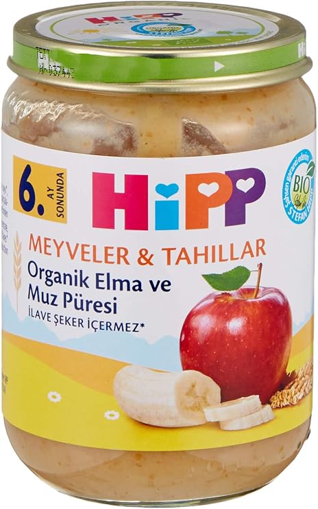 HiPP Organik Elma ve Muz Püresi 190 gr