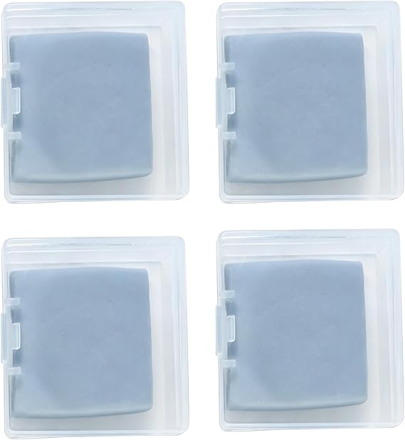 4-Pack Kneadable Erasers - Soft Grey Putty Rubbers for Drawing, Sketching, Shading & Highlighting - Moldable, Reusable Art Essential