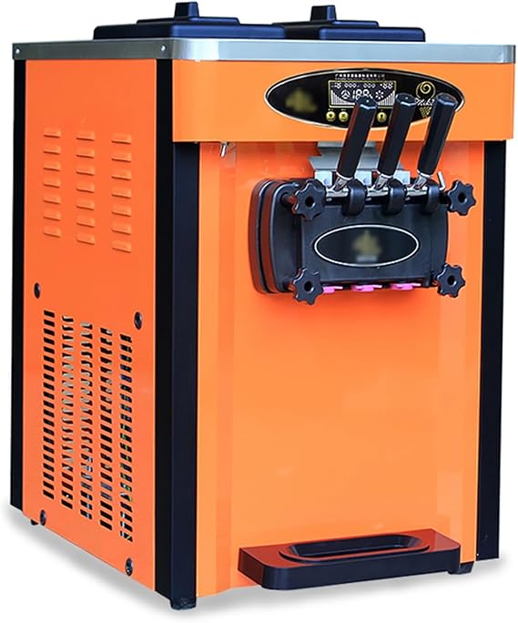 Ice Machine Commercial Ice Cream Machine, Color Plate, Stainless Steel, Small Desktop Ice Maker, Large Capacity Production Frozen Yogurt Machine