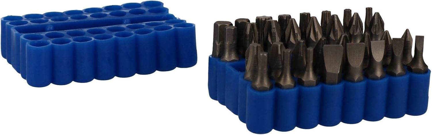 33pc Power Bit Screwdriver Holder Pozi Slotted Hex Torx Star Phillips Flathead