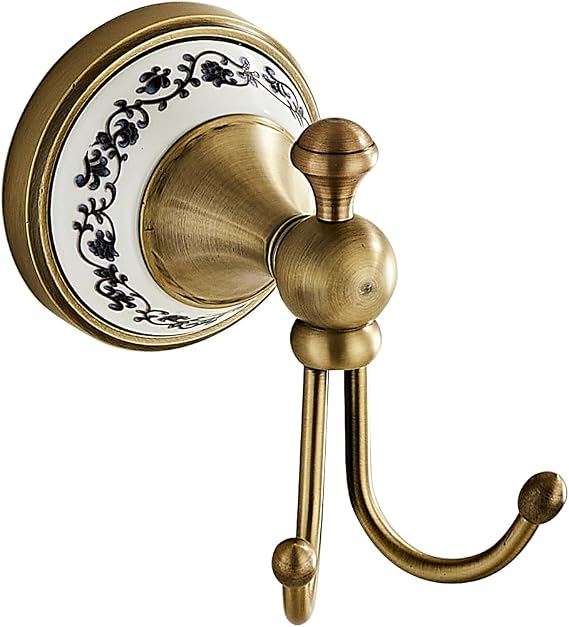 Double Wall-Mounted Coat Hooks for Hanging Towels, Clothes & Robes