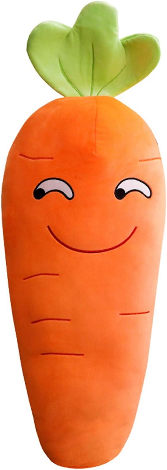 XIYUAN 27.5" Carrot Plush Toy Soft Carrot Hugging Pillow Cute Expression Stuffed Doll Toy,Plush Vegetable Pillows Throw Pillow Plush Pillow for Kids Plush Toys Gift