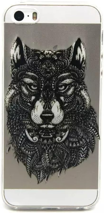 iPhone SE/5/5S Exclusive Transparent TPU Adorable Embossing 色絵 sirikagerusumahoke-su Fashion Concise Elegance with Wind For Iphone 5/5S Tpu Case Iphone SE/5/5S, Pattern – 8