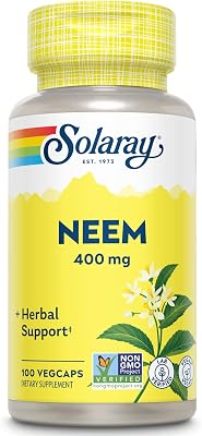 SOLARAY Neem Leaf 400mg | Healthy Blood, Skin & Immune System Support | Non-GMO, Vegan & Lab Verified | 100 VegCaps