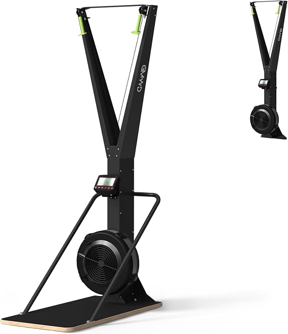 Ski Exercise Machine, GMWD Ski Equipment Indoor Aerobic Wind Resistance Machine, Indoor Strength Training Home Gym Equipment