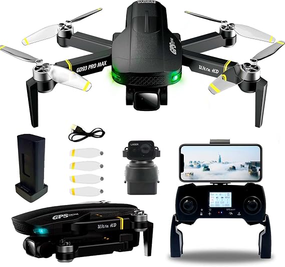 Pro Max GPS Drone with 6K UHD Camera for Adult Beginners and Kids Toys, Quadcopterr, long flight time, Auto Hover, Auto Return Home with Carrying Case (1 battery)