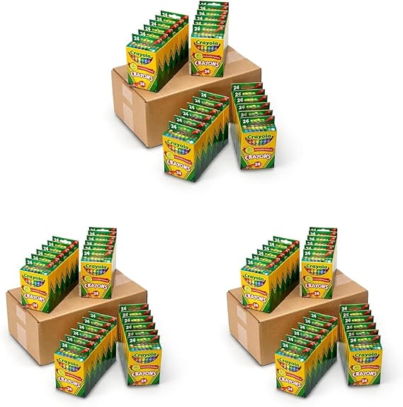 Crayola Crayons Bulk (72 Packs), Coloring Book Supplies, Presharpened Crayons for Kids, Stocking Stuffers, Preschool Classroom Supplies, Gifts, Ages 3+