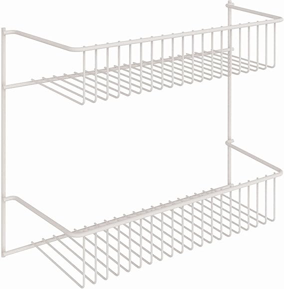 ClosetMaid 8002 2-Tier Wall Rack for Added Storage, 10.5-Inch H x 12.5-Inch W x 5-Inch D, White