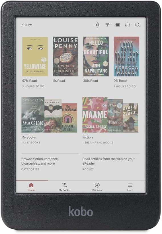 Kobo Clara Colour | Colour eReader | 6 Glare-Free Colour E Ink KaleidoTM 3 Display | Dark Mode Option | Waterproof | Audiobooks | 16GB of Storage | Black