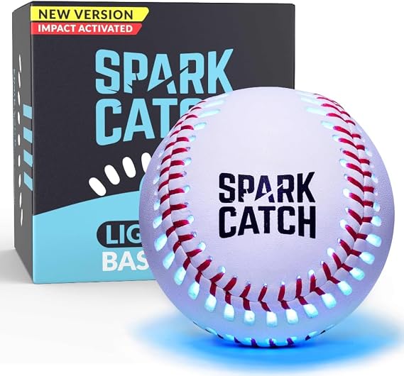 SPARK CATCH Light Up Baseball, Glow in The Dark