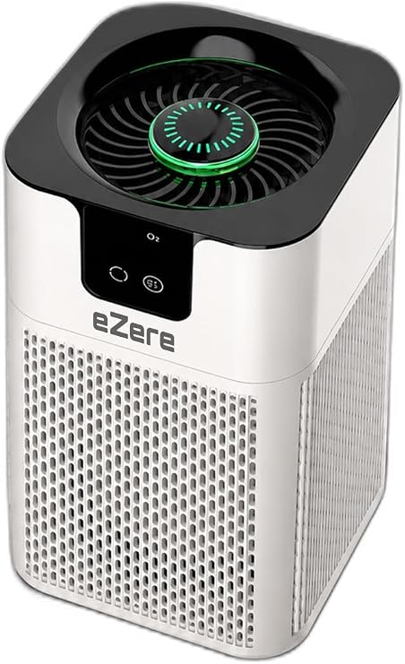 EZERE PureAir Akıllı Hava Temizleyici HEPA Filtreli Negatif İyon Hava Arıtıcı, BEYAZ