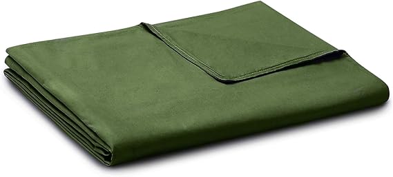 YnM Cotton Duvet Cover for Weighted Blankets (88''x104'') - Amy Green Print