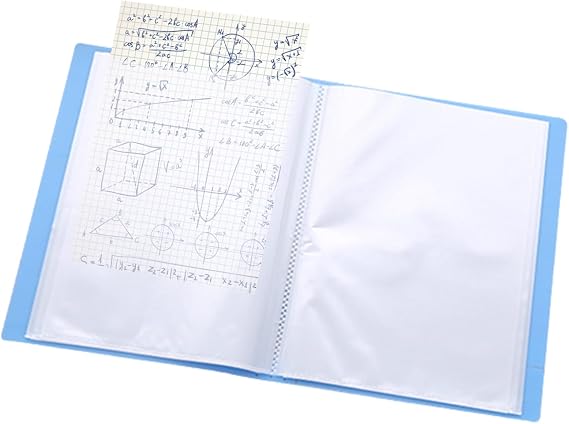 A5 Display Book Presentation Folders with 60 Clear Pockets Plastic Project Folder Display Folder for Artwork Document Photo Paper