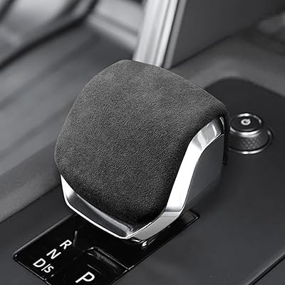 ZiWen New Interior Trim Center Gear Shift Knob Cover Accessories for Land Rover Discovery Range Rover Sport Velar 2022 2023 2024 2025 Suede Black