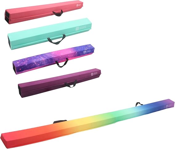 Modern-Depo Gymnastics Balance Beam 9Ft for Home Use | Physical Therapy, Rehabilitation and Core Strength Training Foam Folding Floor Beam for Kids, Non Slip Walking Beam