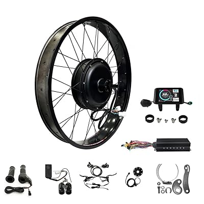 48V 60V 72V 2000W-3000W Fat Conversion Wheel Kits for EBikes 202426 x 4.0 Dropout Width: 175mm, Wheel Size: 20