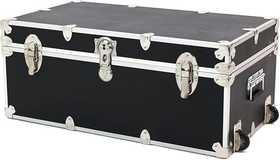 Rhino Large Essential Trunk with Wheels, Camp Footlocker, Dorm Storage