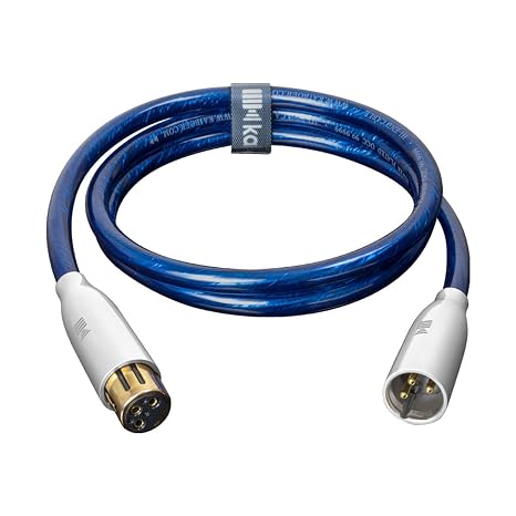 XLR Digital Audio Cable, [Single-Crystal Copper | 20 AWG] M/F XLR Cable Suitable for Home Theaters, Audio Systems, Car Sound Systems,Digital Audio Cable, Blue 9.8FT/3M