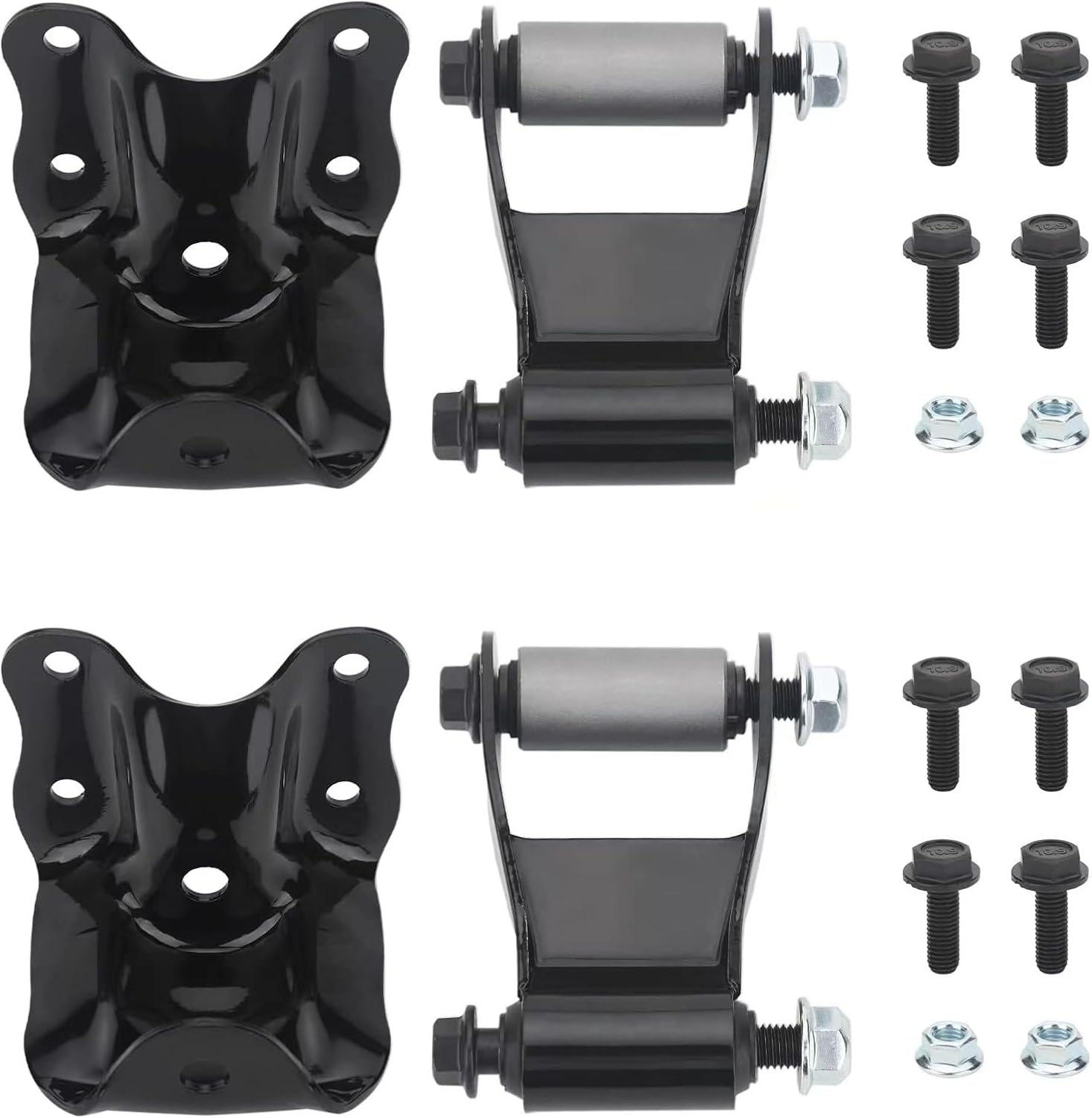 USTAR Rear Leaf Spring Shackle Hanger Bracket Kit Fit for Ford Ranger 1986-2011, Mazda B2300B3000B4000 1994-2010, Mazda B2500 1998-2001 722-001 722-010 4Pc Pack