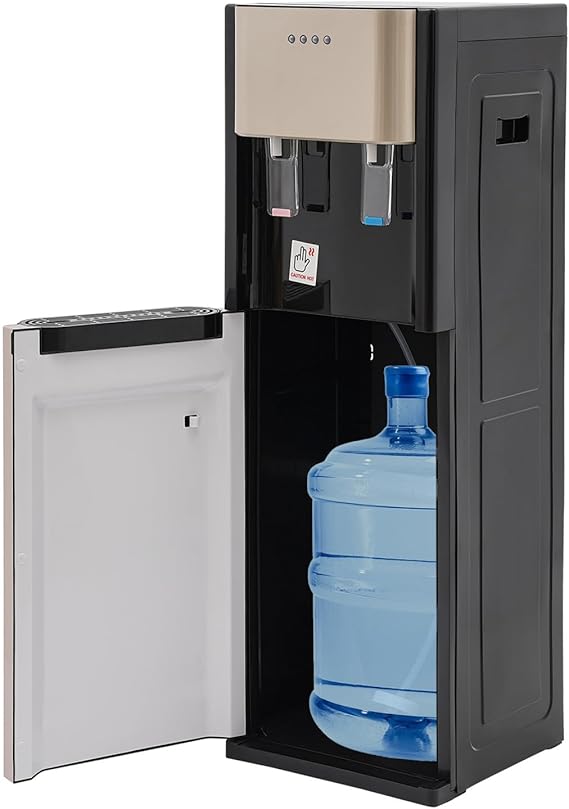 Bottom Loading Water Dispenser, Water Dispenser with Heating and Cooling Functions, for Or Home, Office, Living Room,Gold