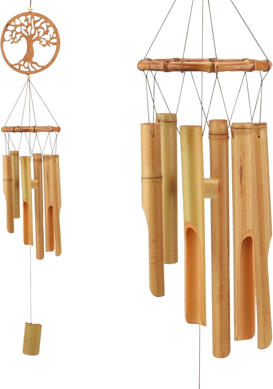 JOELELI Wind Chimes, Wooden Wind Chime Handmade Decor Personalised Music Chimes for Garden, Outdoor, Outside, Patio, Home and IndoorTree of Life