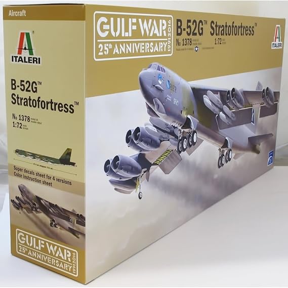 Italeri ITA1378S 1/72 B-52G Strat Fortress Toy, Grey