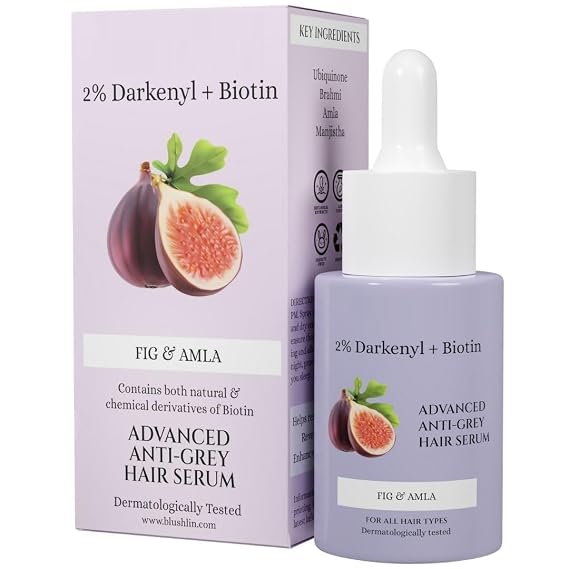 2% Darkenyl for Anti Grey Hair Serum|Anti-Greying Actives with Biotin, Bhringraj, Henna & Amino Acid Complex|Strengthens Roots & Adds Shine|Toxin Free|All Hair Types- 30ml