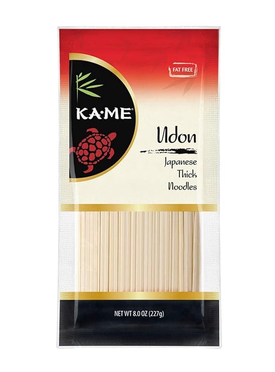 KA-ME Authentic Japanese Thick Udon Noodles, Low Fat - 8oz Pouch "Experience Udon Bliss"