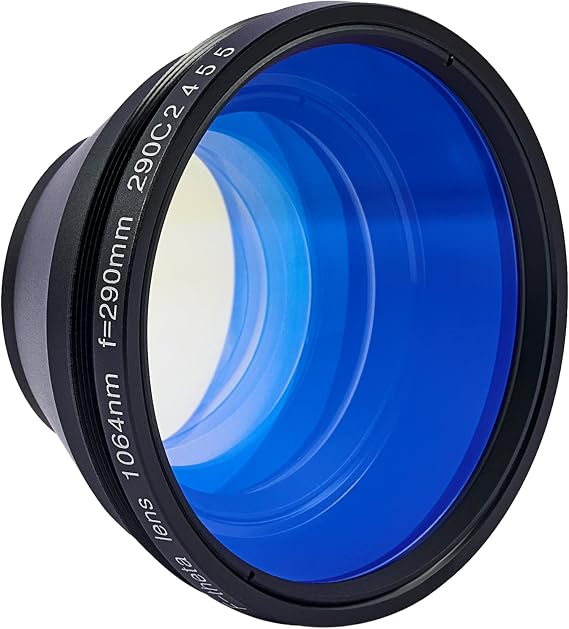 OMTech F Theta Lens for Fiber Laser Engravers, 300x300mm Replacement Optical Scanning Lens for 1064nm Fiber Cutter Marking Engraving Machines, Laser Etching Accessory Field Lens Upgrade, M85x1 Thread