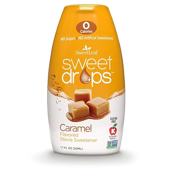 SweetLeaf Stevia Drops Liquid Sweetener, Caramel - 1.7 Fl Oz, Pack of 1 | Sweet Drops, Stevia Leaf Extract, Zero Calorie, No Erythritol, Sugar Substitute