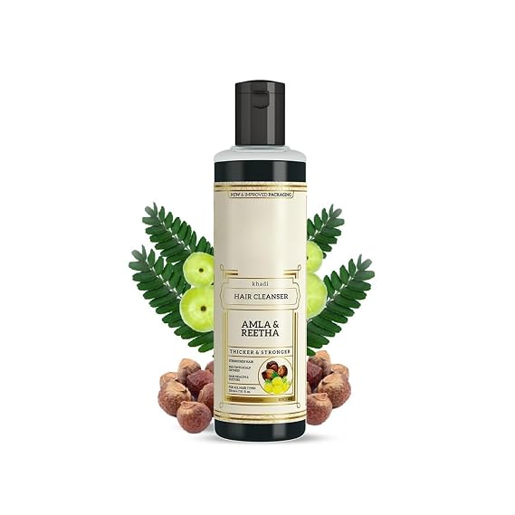 Natural Amla & Reetha Shampoo | Anti Hair Fall Formula | For Thick and Strong Hair | Promotes Healthy Hair Growth | Suitable for All Hair Types | 210ml