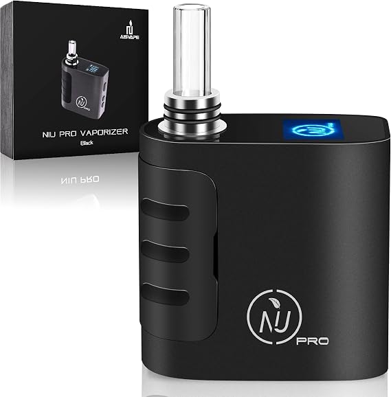 NIU-PRO Dry Herb Vaporiser | Quick Swap Chamber | Precise Temps Control |160℃-226℃ | OLED Display | Nicotine Free | Portable Vaporizer for Herb | 1400mAh Battery