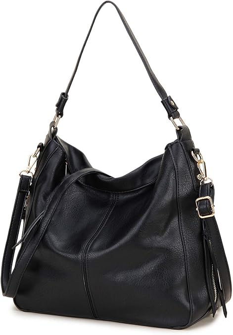VX VONXURY Purses for Women Faux Leather Hobo Shoulder Bag Fits 10.9" IPad | Soft Ladies Purple Crossbody Handbags Satchel for Work Travel, Adjustable Strap, Back Zipper Pocket, 2 Slot Pockets