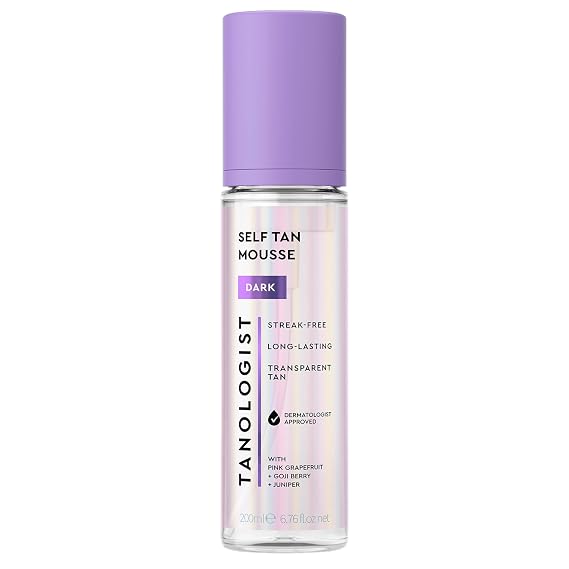 Tanologist Self Tanner Mousse, Dark Self Tan Mousse, 6.76 Fl Oz