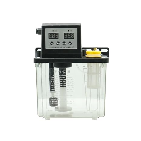 electromagnetic lubricating Pump 0.5L 1L 2L CNC Lubrication Pump System AC 110v 220V 4 6mm Auto Electromagnetic Oil Output for Machine Tools(AC110V,CN_1L Dual DISPALY)