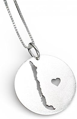 Chile Map Necklace Sterling Silver Personalized Engravable Pendant for Women, Handmade 925 Silver Country Jewelry Gift for Her
