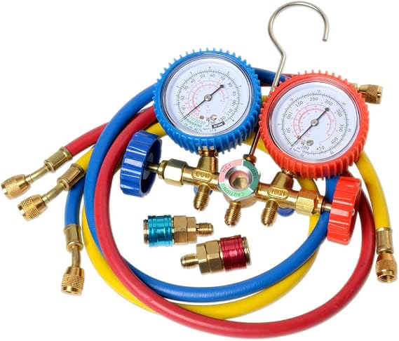 A/C Manifold Gauges Set Manifold, Gauge & Hose Set Industrial HVAC Gauges