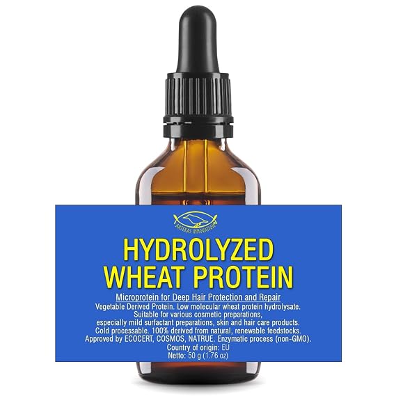 HYDROLYZED WHEAT PROTEIN - Liquid - for Homemade Hair, Skin, Body Wash, Shampoos, Conditioners - 1.76 Oz