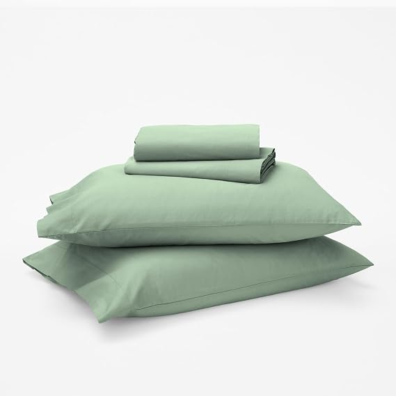 Tuft & Needle Full Supima Cotton Percale Sheet Set, Sage