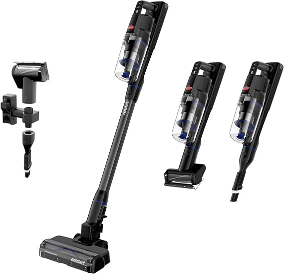 Bissell PowerClean FurGuard 280W Self-Standing Cordless Vacuum, 4039 | Self-cleaning brush roll; wall mount; removable battery; upholstery tool; 280W strong suction