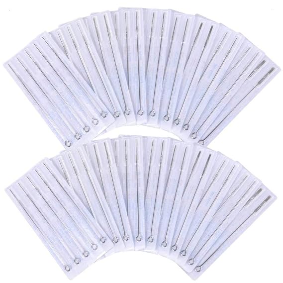 Pirate Face Tattoo PFT 100 pcs Assorted Tattoo Needles - Round Liner, Round Shader, Magnum Needle - 100pk by Pirate Face Tattoo