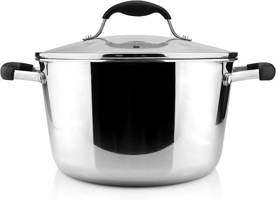 AVACRAFT 5 Quart Tri-Ply 18/10 Stainless Steel Dutch Oven