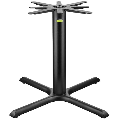 FLAT AUTO-Adjust KX36 Heavy-Duty Table Base | 36" Cast Iron Base with 4" Post & 17" Top Plate | Ideal for Large Table Tops | Perfect for Restaurants & Bars