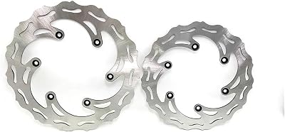 Brake Rotor Covers for KTM EXC SX XCF XCW XCFW Husqvarna FC TE FE 125 150 250 300 450 530 260mm 220mm Motorcycle Front Rear Brake Discs Rotors Replacement Brake AccessoriesFront and Rear