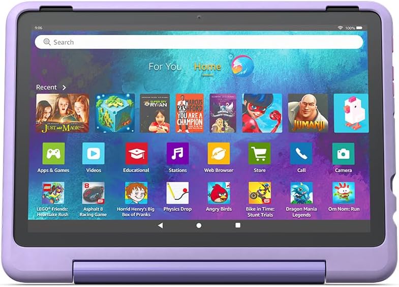 Amazon Kid-Friendly Case for Fire HD 10 tablet | Only compatible with 13th generation tablet (2023 release), for ages 6+, Happy Day