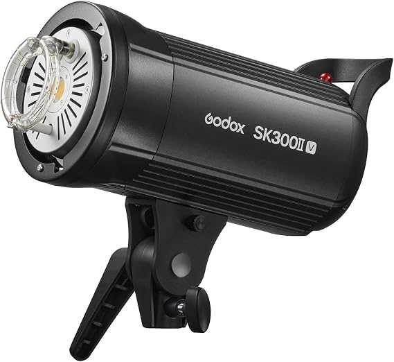 Godox SK300II-V Upgraded Studio Flash Light 300Ws Power GN58 5600200K Strobe Light with LED Modeling Lamp Bowens Mount Photography Flashes for Advertising Photography