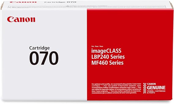 Canon Genuine 070 Black Toner Cartridge Compatible with MF465dw, MF462dw, LBP247dw, LBP246dw
