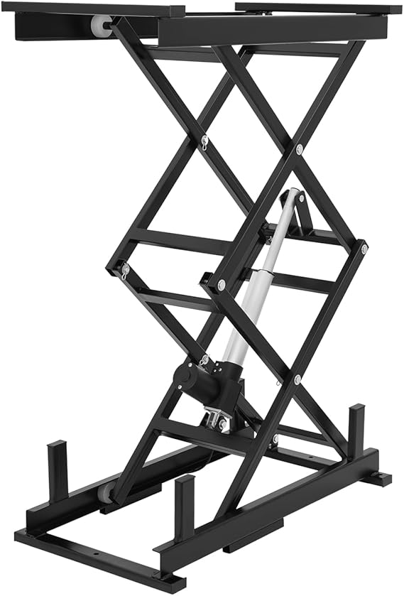 Electric Scissor Lift Table 140 lbs Capacity, Adjustable Height 265-1270MM, Hydraulic Lifting Platform with Remote Control, Heavy-Duty Lift Table for Warehouses, Factories and Workshops (140LB)