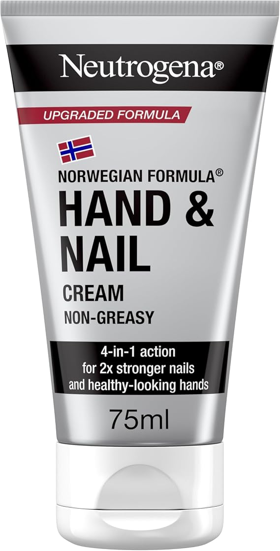 Neutrogena Norwegian Formula Hand and Nail Cream (1x 75ml), Nourishing, Intensive Hand Moisturiser with Glycerin, Vitamin E for Healthier, Softer Skin, Lotion to Strengthen Nails and Soften Cuticles