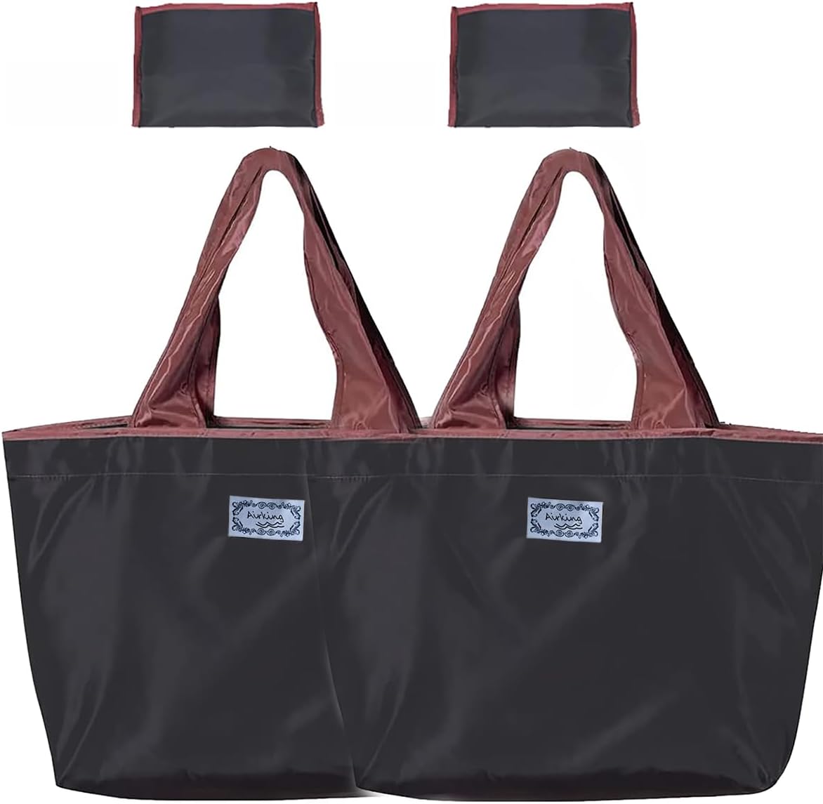 AIRKING Foldable Grocery Bags,Reusable Grocery Bags Heavy Duty,Reusable Shopping Bags with Wide Handles for Portable Shopping